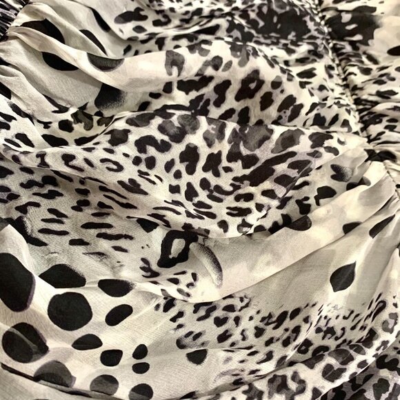 Tadashi Shoji NWT Animal Print One-Shoulder Sheath 8 Petite - Picture 7 of 13